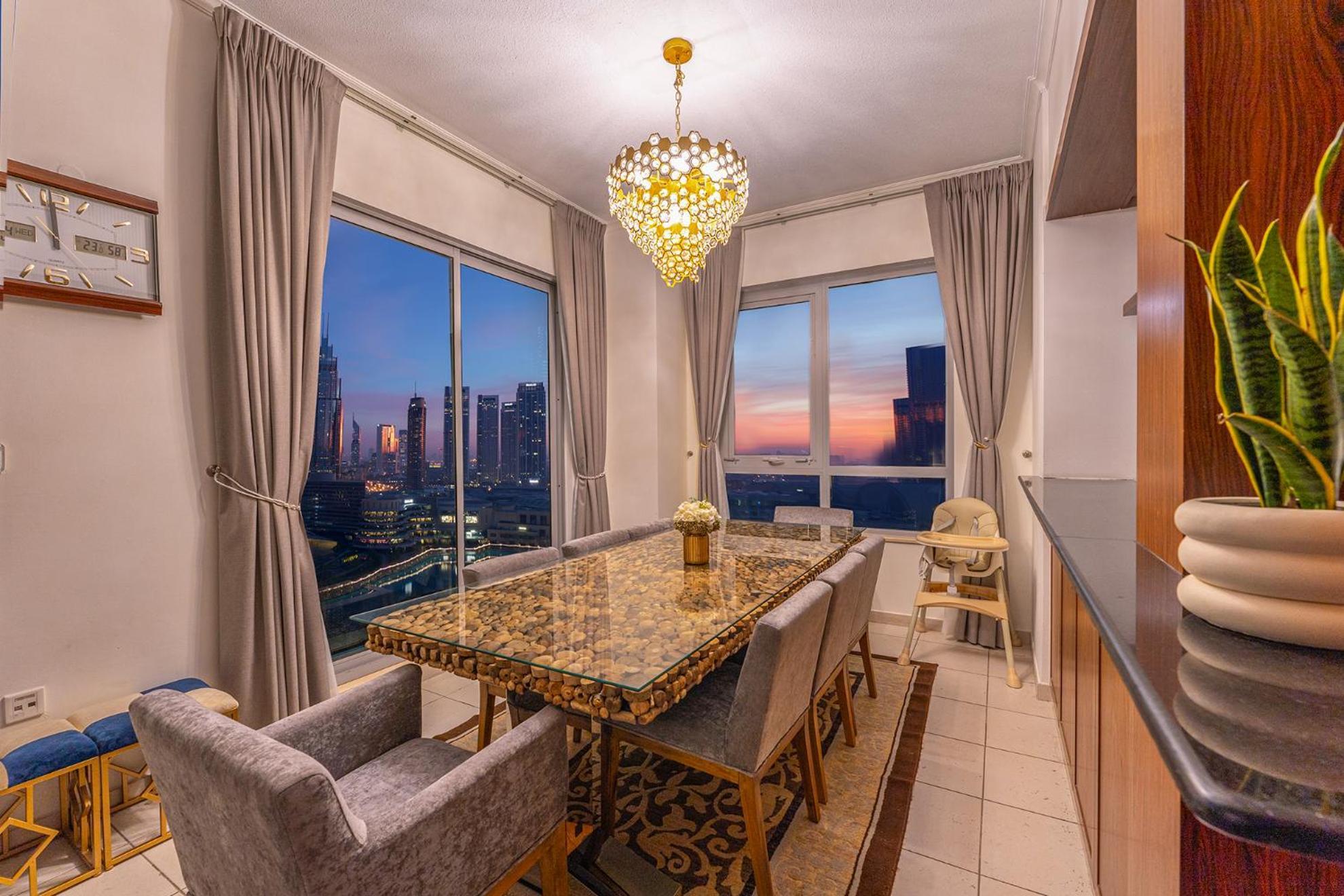 Spectacular Burj & Fountain View - Luxurious 3 Bedrooms & Maids Room - The Residences دبي المظهر الخارجي الصورة